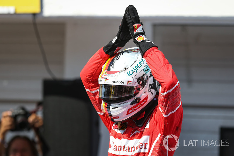 Race winner Sebastian Vettel, Ferrari