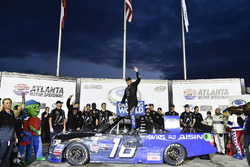 Brett Moffitt, Hattori Racing Enterprises, AISIN Atlanta Toyota Tundra in victory lane