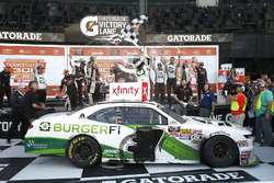 Tyler Reddick, JR Motorsports, BurgerFi Chevrolet Camaro celebrates his win