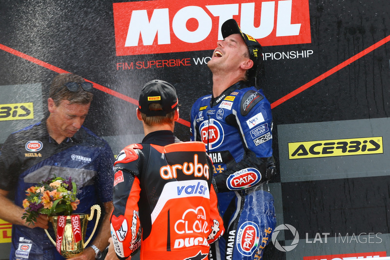 Michael van der Mark, Pata Yamaha, Alex Lowes, Pata Yamaha, Chaz Davies, Aruba.it Racing-Ducati SBK