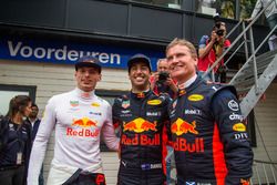 Max Verstappen, Daniel Ricciardo and David Coulthard