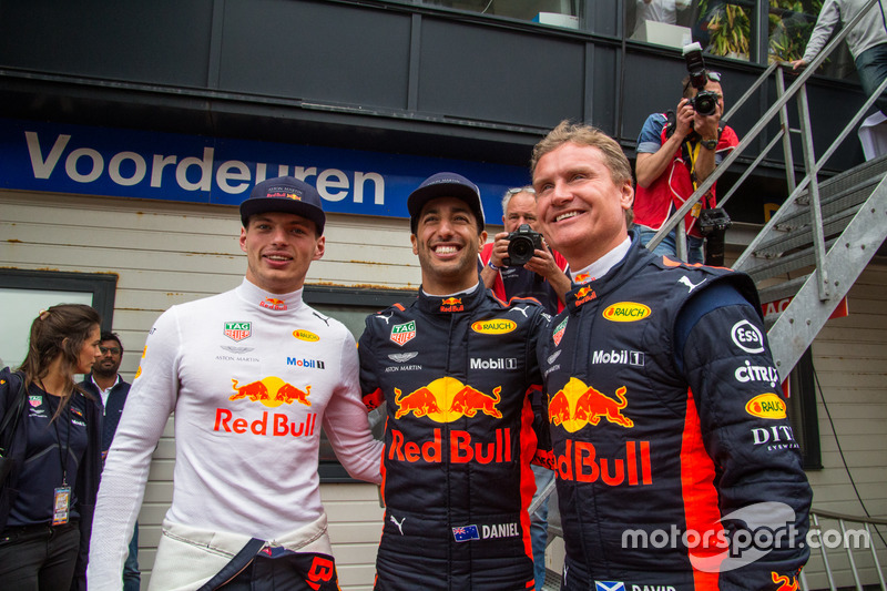 Max Verstappen, Daniel Ricciardo, dan David Coulthard