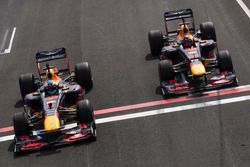 Daniel Ricciardo, Red Bull Racing RB7, and Max Verstappen, Red Bull Racing RB8