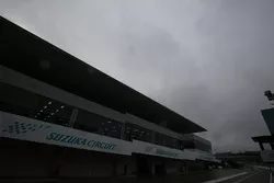 Dark clouds on Suzuka Circuit