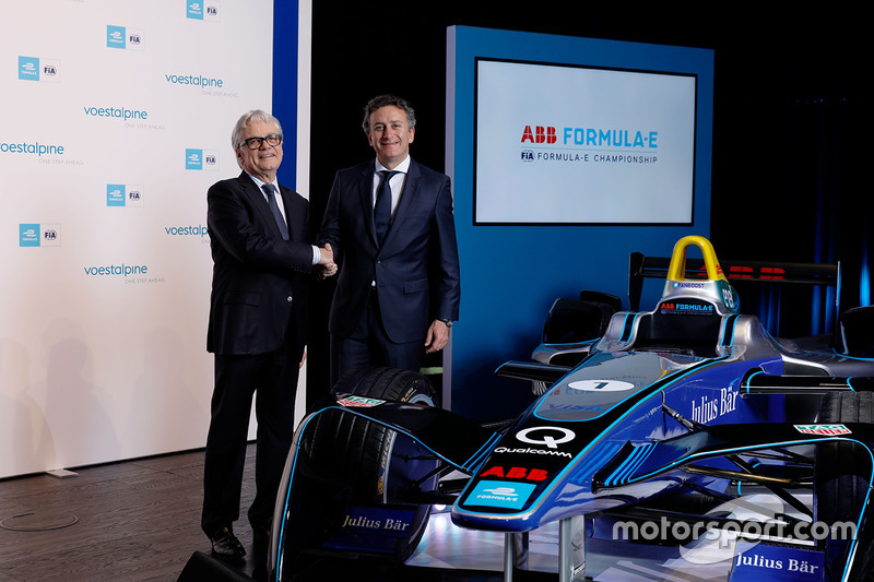 Wolfgang Eder, CEO de voestalpine AG, y Alejandro Agag, fundador y CEO de Fórmula E
