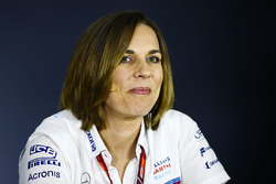 Claire Williams, Deputy Team Principal, Williams Martini Racing, in the team principals Press Confer