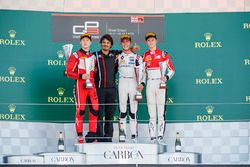 Podio: ganador de la carrera Anthoine Hubert, ART Grand Prix, segundo lugar Nikita Mazepin, ART Grand Prix, tercer puesto Callum Ilott, ART Grand Prix