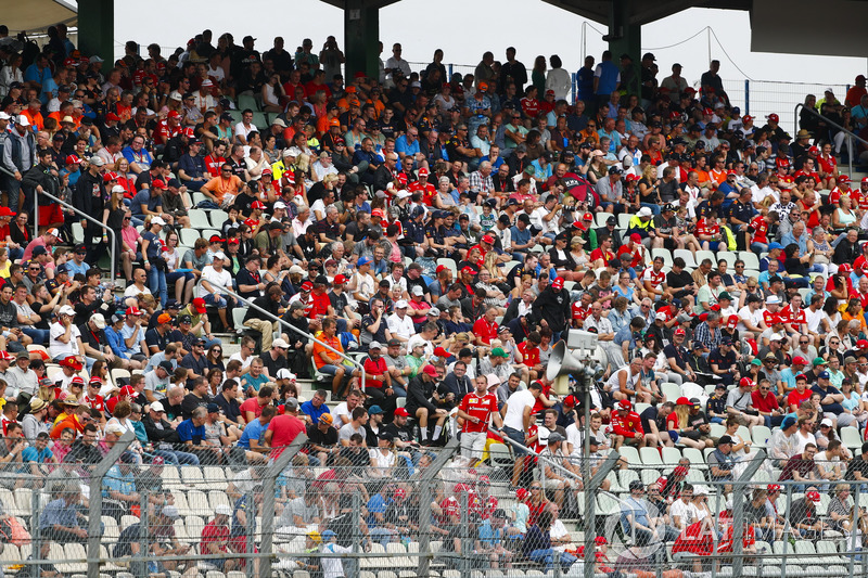 Fans in a grandstand