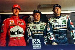 Jacques Villeneuve, Williams, Michael Schumacher, Ferrari, Heinz-Harald Frentzen, Williams tijden ex