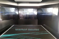 Dettaglio dello stand Panasonic Jaguar Racing nell'eVillage