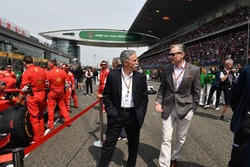 Chase Carey, Chief Executive Officer and Executive Chairman of the Formula One Group and Sean Bratches, Formula One Managing Director, Commercial Operations on the grid