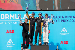 Podyum: Yarış galibi Jean-Eric Vergne, Techeetah, 2. sıra Andre Lotterer, Techeetah, 3. sıra Sébasti