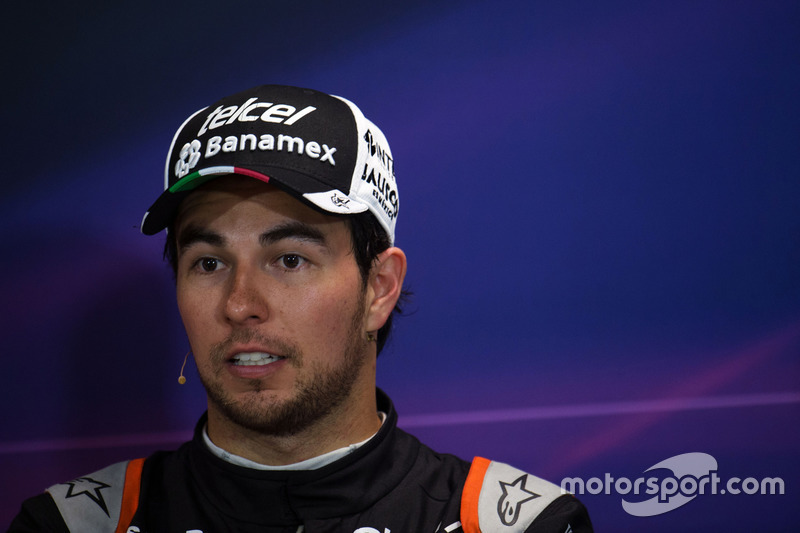 Sergio Perez, Sahara Force India F1 en la Conferencia de prensa FIA