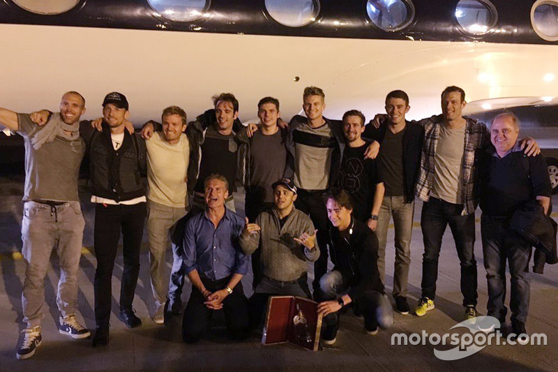 Jenson Button, Nico Rosberg, Jean-Eric Vergne, Max Verstappen, Nico Hulkenberg, Paul di Resta, Alexander Wurz, David Coulthard, Felipe Massa, y Esteban Gutiérrez