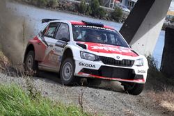 Gaurav Gill and Glenn MacNeall, Skoda Fabia R5, Team MRF