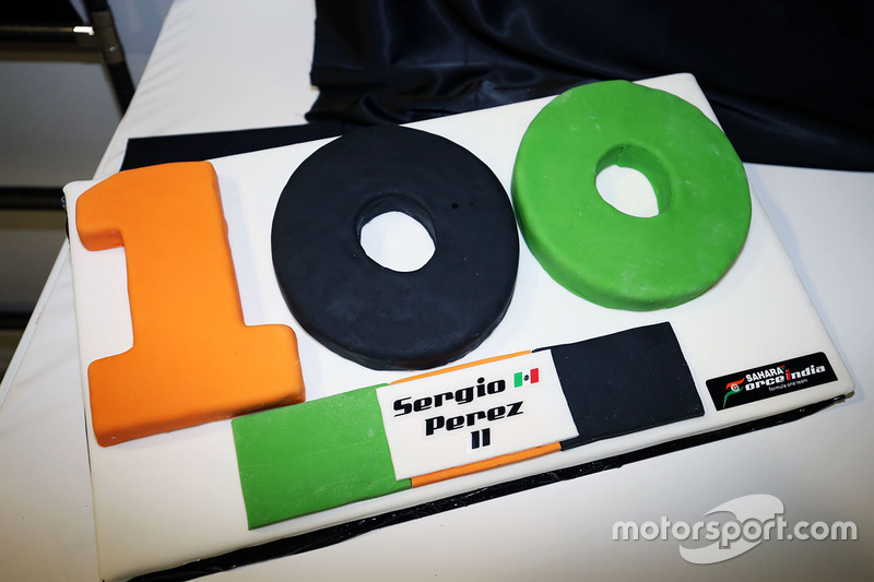 Cake for Perez too from Force India