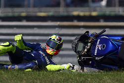 La caduta di Valentino Rossi