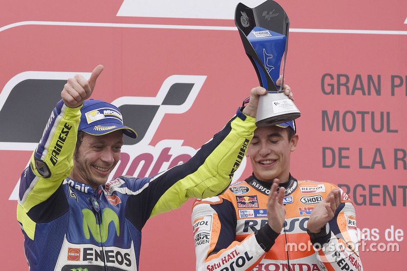 En 2016 Rossi logró subir de nuevo al podio y hacer segundo, por detrás de Márquez