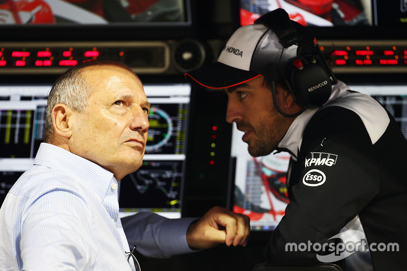 Ron Dennis, McLaren Executive Chairman and Fernando Alonso, McLaren