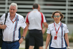 Pat Symonds, Williams Chief Technical Officer with Claire Williams, Williams Deputy Team Principal