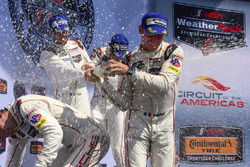 GTLM Podium: first place #912 Porsche Team North America Porsche 911 RSR: Earl Bamber, Frédéric Makowiecki, second place #911 Porsche Team North America Porsche 911 RSR: Nick Tandy, Patrick Pilet