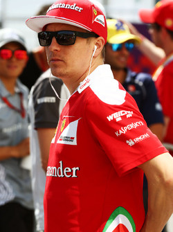 Kimi Raikkonen, Ferrari on the drivers parade