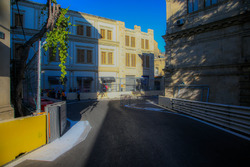 Baku city circuit at turn 10 with the castle