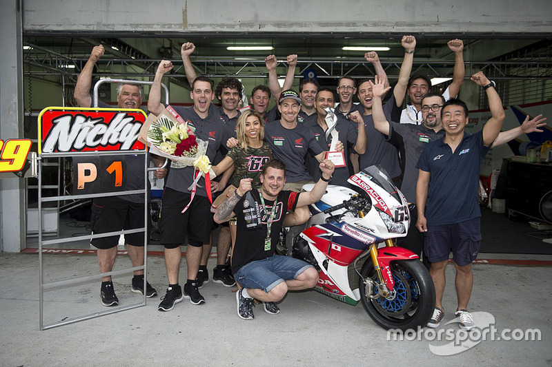 Race winner Nicky Hayden, Honda WSBK Team