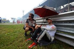 Romain Grosjean, Haas F1 Team on the grid