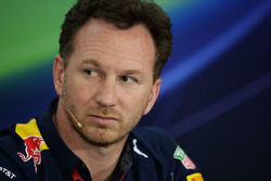 Christian Horner, Team Principal Red Bull Racing lors de la conférence de presse