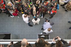 Nico Rosberg, Mercedes AMG F1 with the media