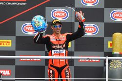 Podium: derde Marco Melandri, Aruba.it Racing-Ducati SBK Team