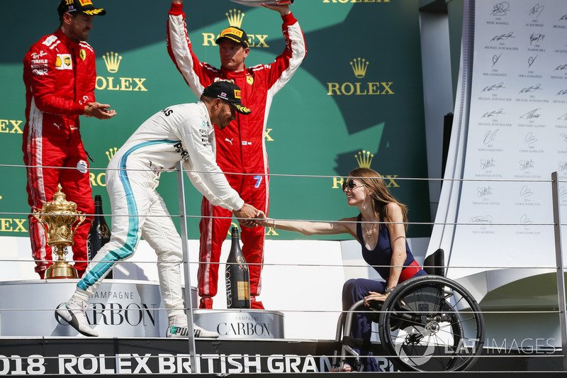 Dobogós ceremónia - Brit Nagydíj - F1 2018