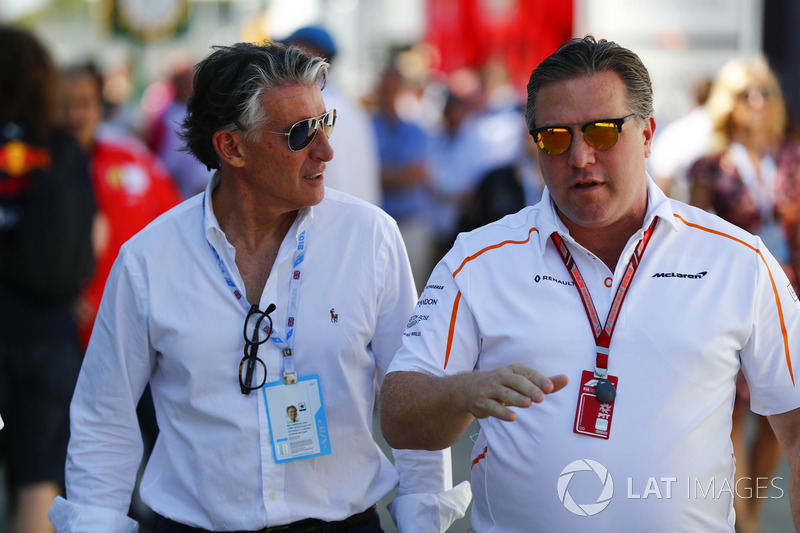 Lord Sebastian Coe, Zak Brown, McLaren Racing CEO