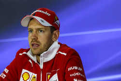 Sebastian Vettel, Ferrari in the Press Conference