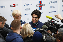 Lance Stroll, Williams. Ann Bradshaw stands behind