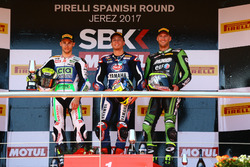 Podium : Jules Cluzel, CIA Landlord Insurance Honda, Federico Caricasulo, GRT Yamaha Official WorldSSP Team, Anthony West, EAB West Racing