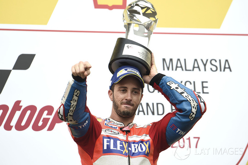 Podium: race winner Andrea Dovizioso, Ducati Team