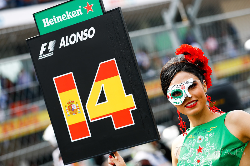 Grid Girl for Fernando Alonso, McLaren