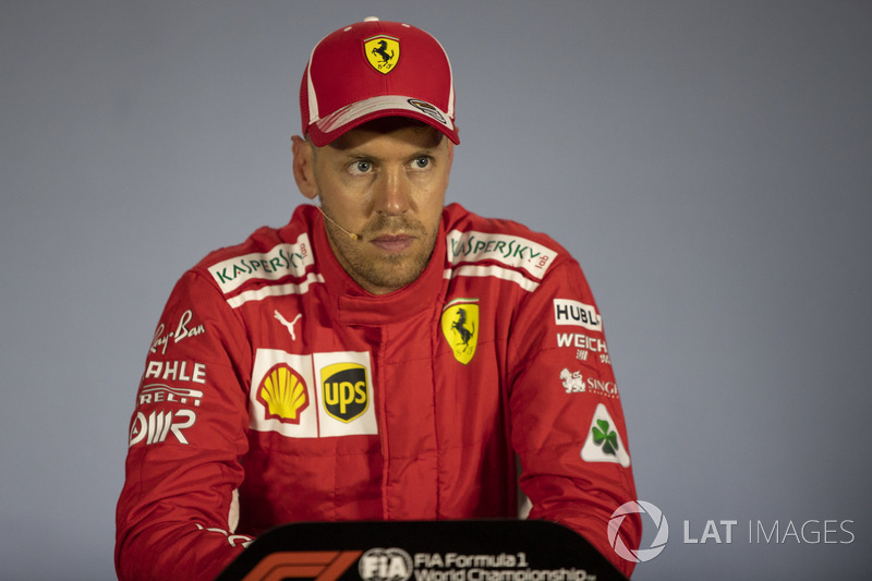 Sebastian Vettel, Ferrari in Press Conference