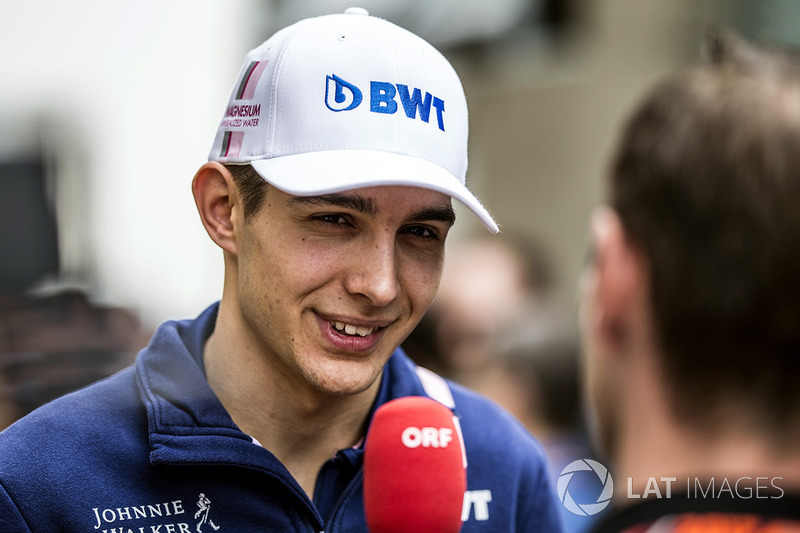 Esteban Ocon, Sahara Force India parla con i media