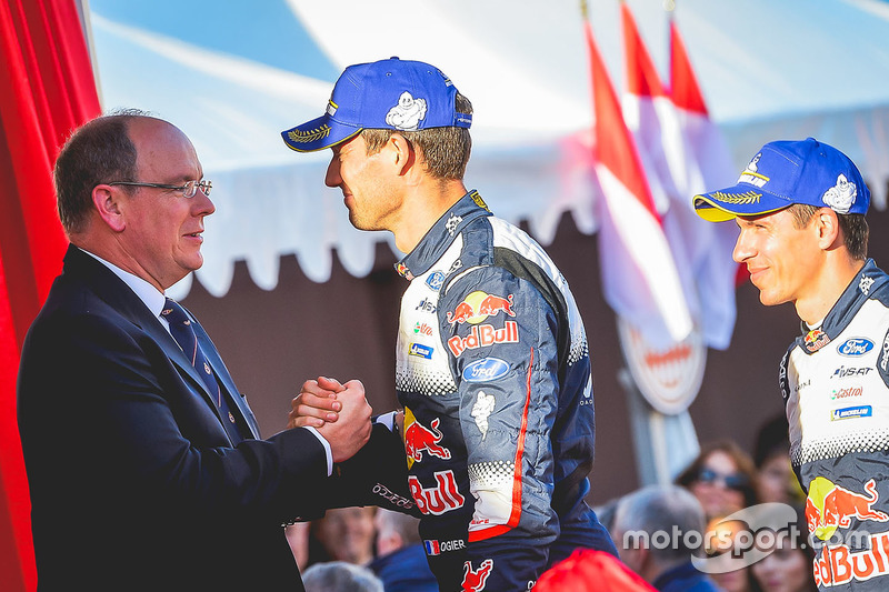 Winners Sébastien Ogier, Julien Ingrassia, Ford Fiesta WRC, M-Sport Ford with HSH Prince Albert of Monaco
