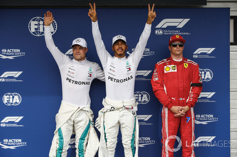 Valtteri Bottas, Mercedes AMG F1, Lewis Hamilton, Mercedes AMG F1 y Kimi Raikkonen, Ferrari