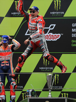 Podium : le vainqueur Jorge Lorenzo, Ducati Team