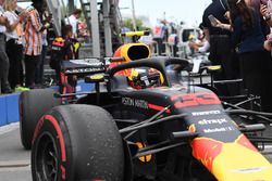 Max Verstappen, Red Bull Racing RB14, arriva nel parco chiuso