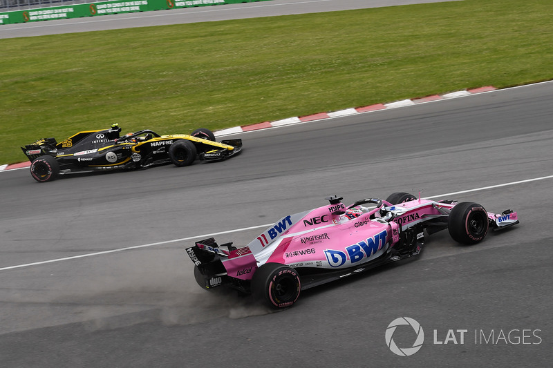 Sergio Perez, Force India VJM11 spins