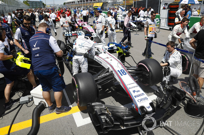 Lance Stroll, Williams Racing, sur la grille