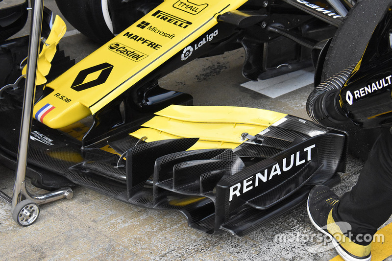 Renault Sport F1 Team RS18 detalle del ala frontal