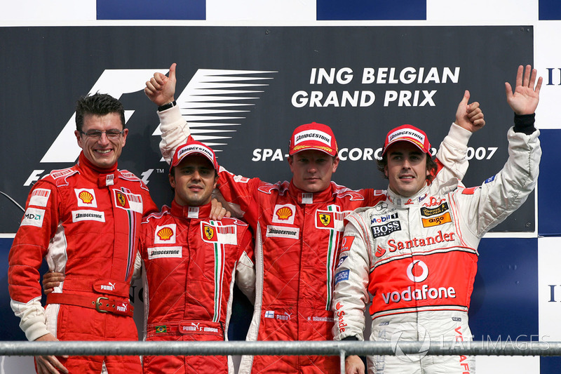 Massa, Raikkonen e Hamilton