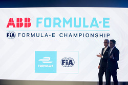 Alejandro Agag, Founder & CEO of Formula E and Ulrich Spiesshofer, CEO of ABB announce the first-eve